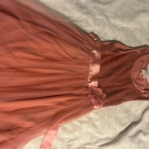 Magen's Fairytale Creations Coral Sequin Dress